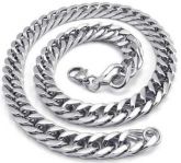 Conjunto Pulseira e Corrente Grumet De Aço Inox 316 L