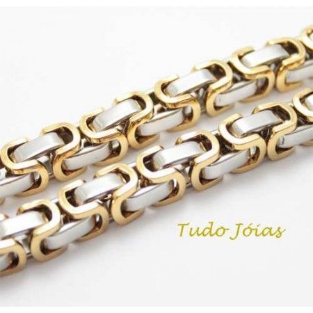 Corrente de Aço Inox 7mm Dupla Cor