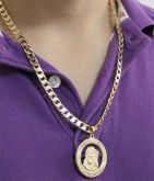 Pingente Face de Cristo + Conjunto Pulseira e Corrente 8mm