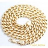 Pulseira Grumet Curb Folheada a Ouro 18k com 6mm de Largura