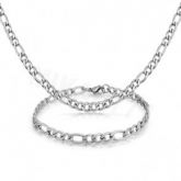 Pulseira 10mm de largura Modelo Elo 3x1 Folheada a Prata